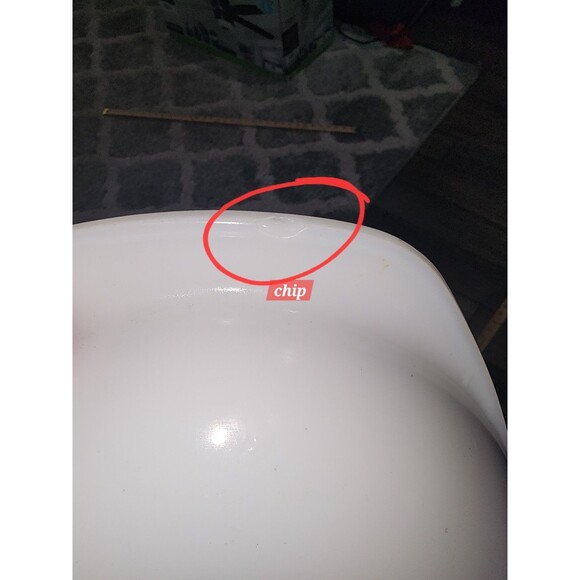 Vintage Pyrex 1 1/2 Quart Oval Divided White Milk Glass Baking Serving Dish 1063 - Picture 6 of 6